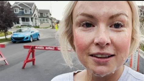 College girl gives public blowjob and fucks outdoors for big facial with cumwalk. . Cum facial walk